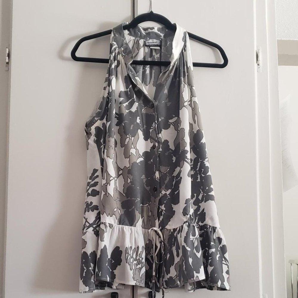 Manuhealii  Manuheali'i Sleeveless Pepulum Blouse XL